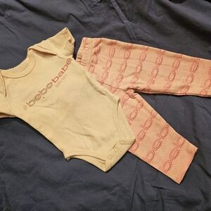 bebe baby Pink Kids Matching Set, 0-3mo